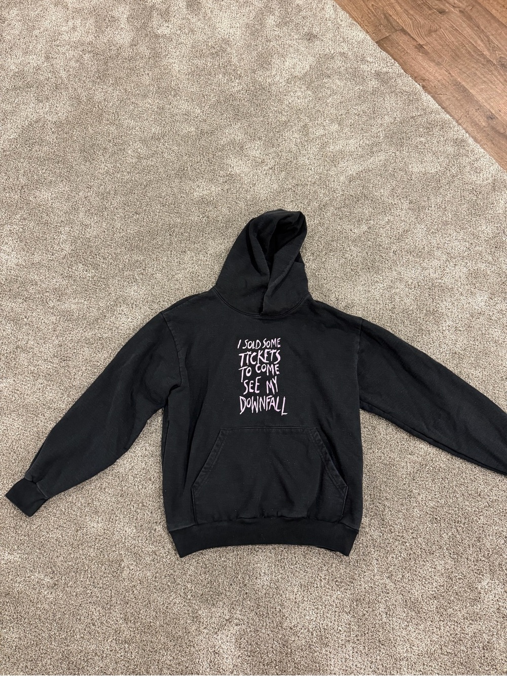 Black Graphic Hoodie Sweatshirt - Men